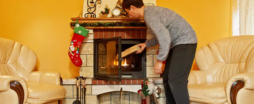 Rusted Metal Fireplace Restoration in Adrian, Michigan